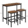_Dining Set Bar Table Set Bar Table with 2 Bar Stools Image 3