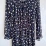 Dunnes Stores Black Floral Dress Size 14/42 - Sheer Sleeves - Knee Length Image 3