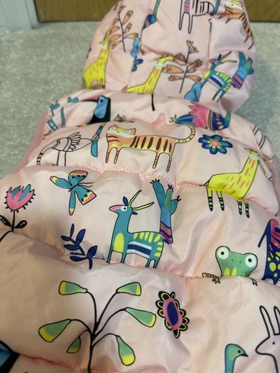 New Hooded body warmer pink size 12-24 months