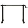 Manual Height Adjustable Standing Desk Frame Hand Crank Black Image 3