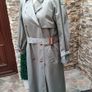 Vintage Nuage ladies trenchcoat Approximately late 90s early 00s Size 10 on label The colour is a pale bluey grey with brown buttons It's got an inner lining that can be removed Image 9