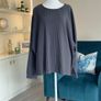 Ladies Long Sleeved Charcoal Grey Pleated Top from Autograph Image 7