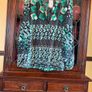 SAMOON further reduced. new top in green with mixed colours . Long sleeved and open v neck front Image 8