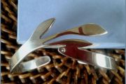 Newbridge Silverware Lotus Diamante Inset Bangle in Original Box