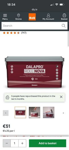 Dalapro Roll Nova Grey Ready to use Multi-purpose Filler and pile roller