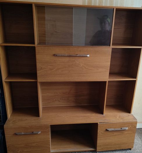 large unit with display cabinet
