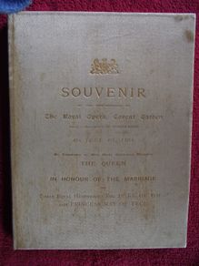 Souvenir of The Performance At The Royal Opera, Covent - July 4th, 1893