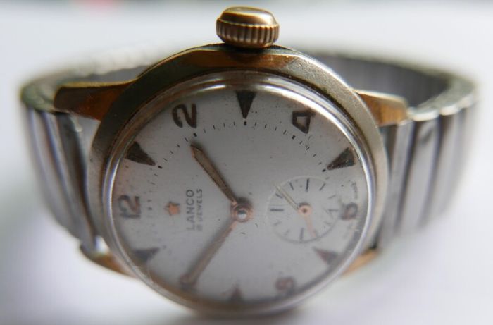 Vintage Lanco Mechanical Watch  Men's Watch Vintage SWISS Made Lanco 320 (works well and keeps time)
