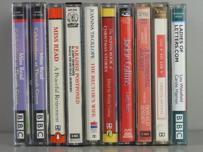 9 Audiobook Cassette Tapes. Includes Miss Read, John Mortimer, Joanna Trollope
