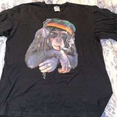 Rastafari chimp graphic t shirt size 2xl
