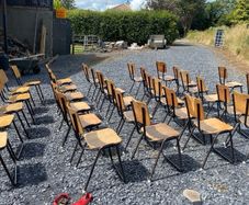 50  adult size School Stacking industrial chairs