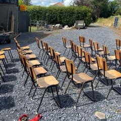 50  adult size School Stacking industrial chairs