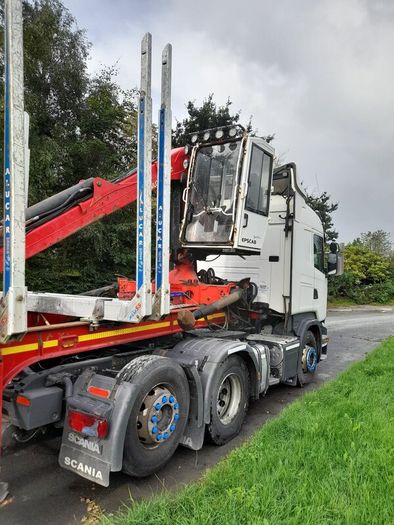 Scania R450 Tag and Crane Mounted Timber Trailer