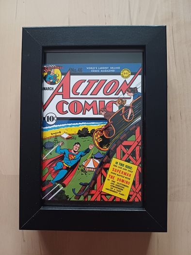 Action Comics Superman Cover Print Standing Picture Frames 12x17cm