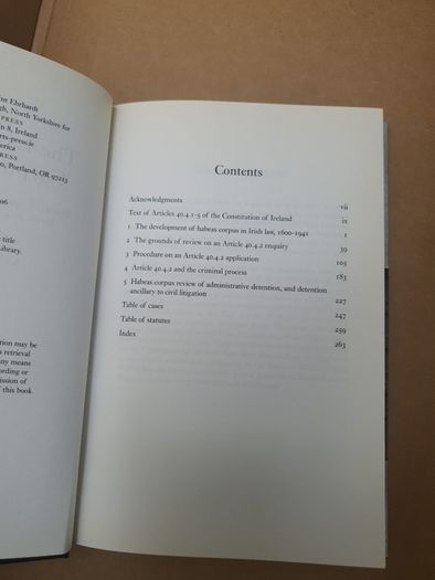 The law of Habeas Corpus in Ireland by Kevin Costello