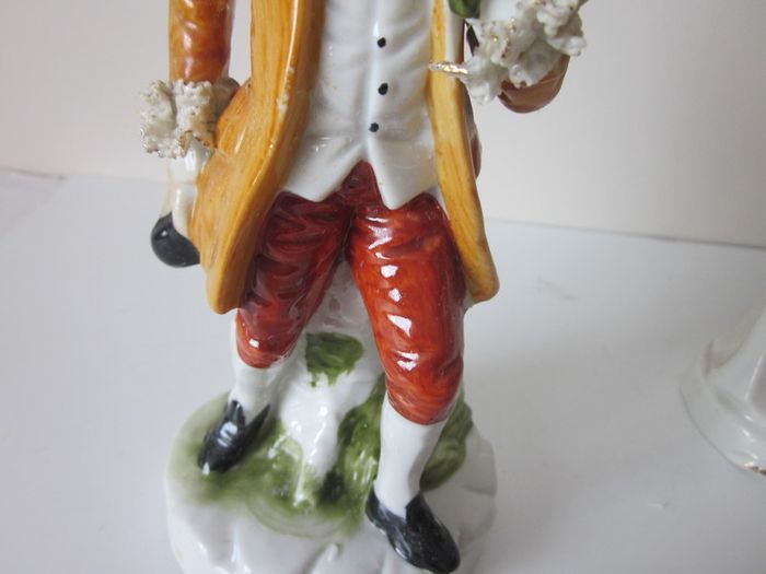 Vintage Porcelain Lace Couple Figurines