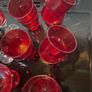 Eighteen Pieces Red Glasses and Bowls Image 2