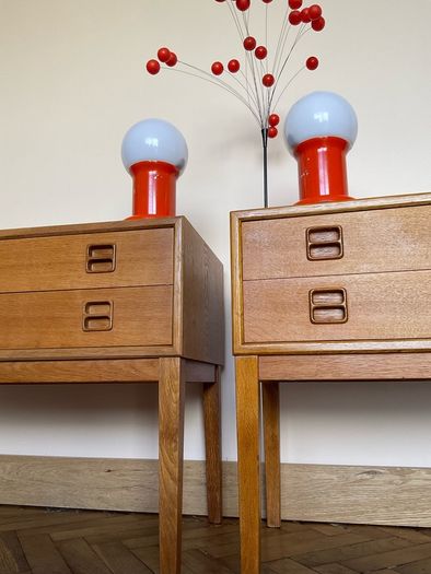 Vintage Swedish side tables  mid century