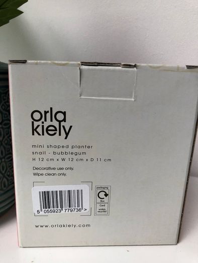 Orla Kiely Snail Bubblegum Planter -BNIB
