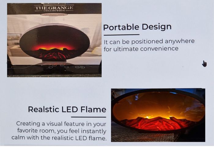 The Grange LED Battery Operated Fireplace Lantern