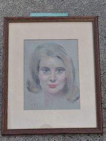 Beautiful Midcentury Pastel Portrait