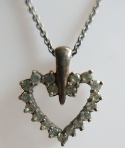 Pandora Sterling Silver 925 Heart Pendant Necklace length 18" - 4,6g