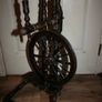 Antique Unique  Spinning Wheel H-32" Image 5