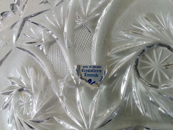 Vintage Limerick Hand Cut Crystal Dish