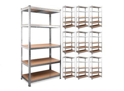 10 Bays 5 Tier Galvanised Boltless Shelving - Special Offer