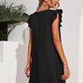 Black Summer Dress SHEIN UK 6/8 Flattering A-Line Silhouette Image 2