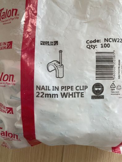 Pipe clips nails