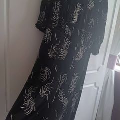 Gallery Black Velvet Dress  with silver embellishments