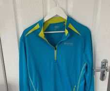 Crivit Sport Bike Wear Long Sleeve Quarter Zip Cycling Jersey mens large