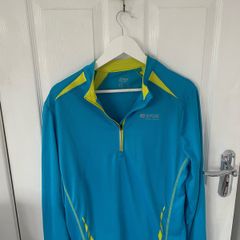 Crivit Sport Bike Wear Long Sleeve Quarter Zip Cycling Jersey mens large