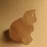 Carved Cat Figurine in Rose Quartz Stone Image 5