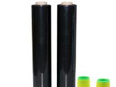 2 Pack Industrial Black Pallet Stretch Wrap Cling Film 20mic x 400mm x 260m with Plastic Rolling handle.Durable Self-Adhering Packing,Moving,Packaging,Heavy Duty Shrink Film