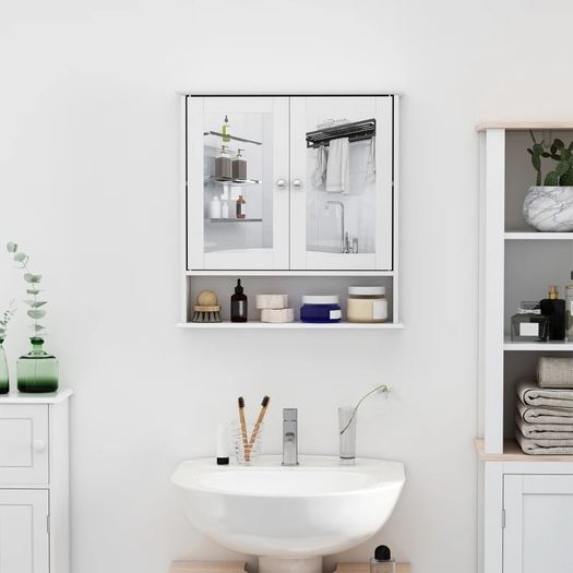 Wall-mounted Medicine Cabinets Bathroom Living Room Organizer with Mirror (FREE POSTAGE)