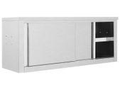 Kitchen Wall Cabinet with Sliding Doors 120x40x50 cm Stainless Steel