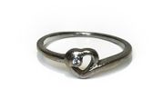Sterling Silver Cubic Zirconia Heart Ring