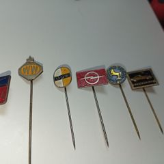 Vintage Car / Motoring Stick Pins In Good Used Order Simca Opel Lamorghini Vw