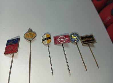 Vintage Car / Motoring Stick Pins In Good Used Order Simca Opel Lamorghini Vw