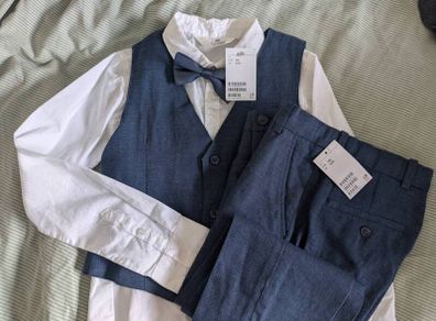 BNWT Boys Trousers shirt and waistcoat set