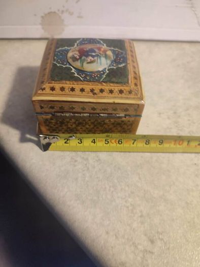 Handmade SMALL Wooden Jewelry Box, Asian Wooden Storage Box, Antique Jewelry Box