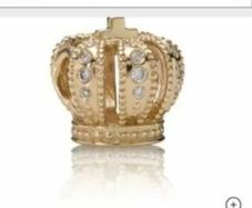 Pandora 14K Gold Crown with Diamonds