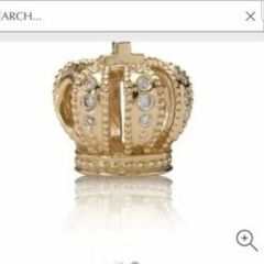 Pandora 14K Gold Crown with Diamonds