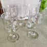 Duiske Irish Set Of 5 Crystal Wine Glasses Vine Vintage Handcut Glass Image 6