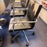 Set of 6 black office chairs - chrome frame Image 3