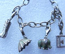 Vintage 925 Sterling Silver Charm Bracelet