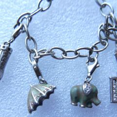 Vintage 925 Sterling Silver Charm Bracelet