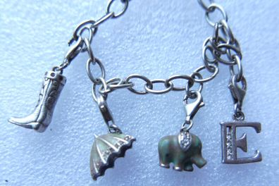 Vintage 925 Sterling Silver Charm Bracelet